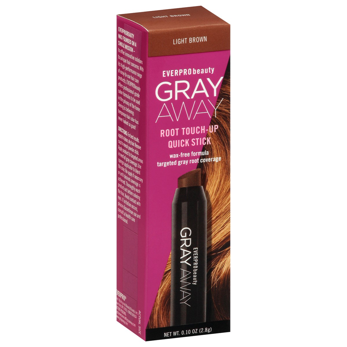 slide 6 of 13, Everpro Gray Away Root Touch-Up Light Brown to Medium Brown Quick Stick 0.10 oz, 0.1 oz