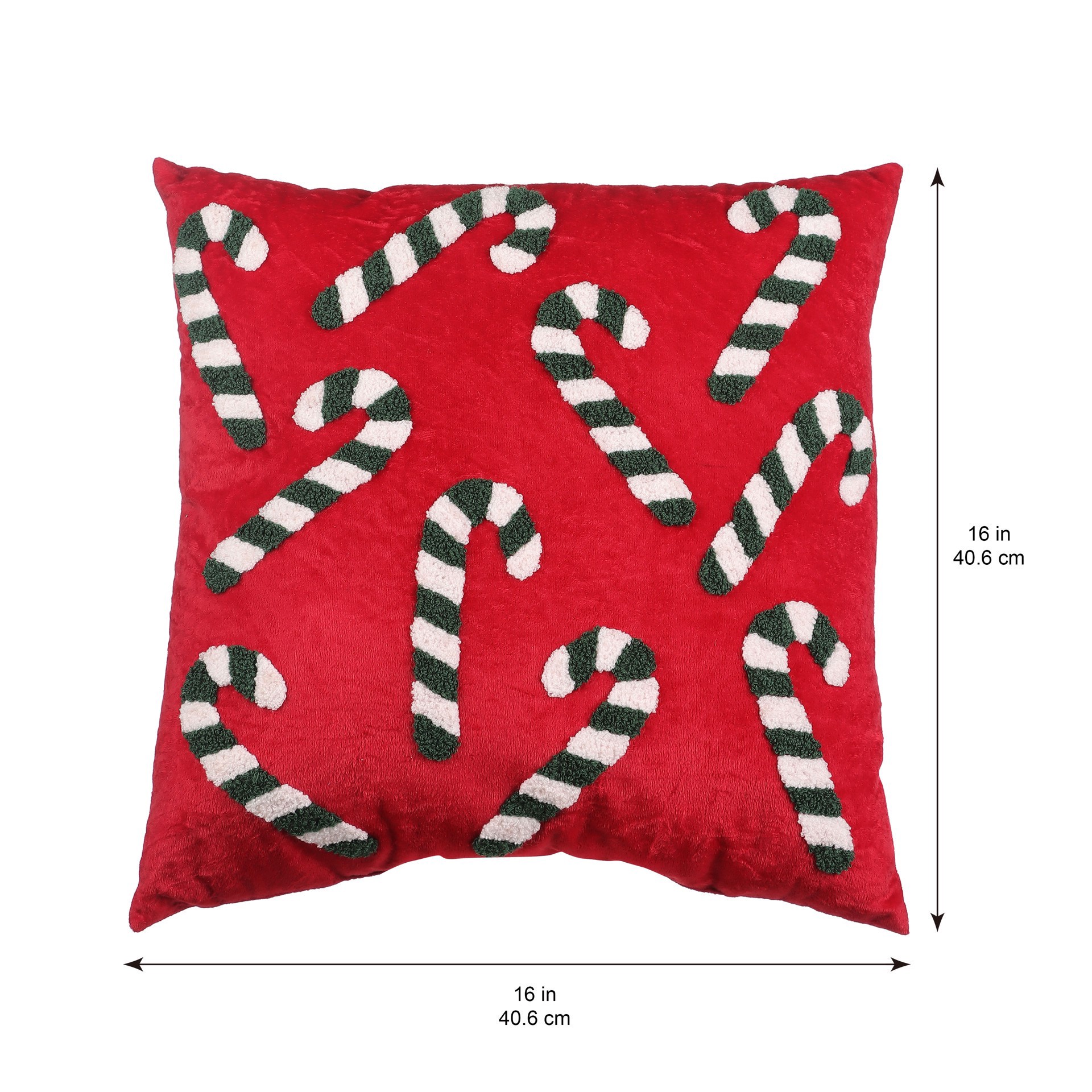 slide 5 of 6, 16" Candy Cane Throw Pillow By Ashland, 16 in x 16 in