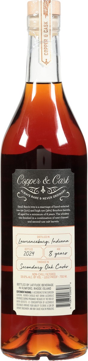 slide 8 of 11, Copper & Cask - Master Batch Double Oak Bourbon, 750 ml
