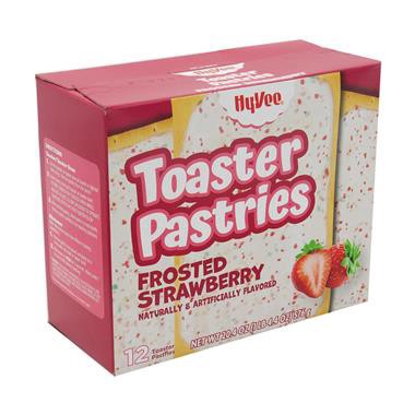 slide 1 of 1, Hy-Vee Toaster Pastry Frosted Strawberry, 20.4 oz