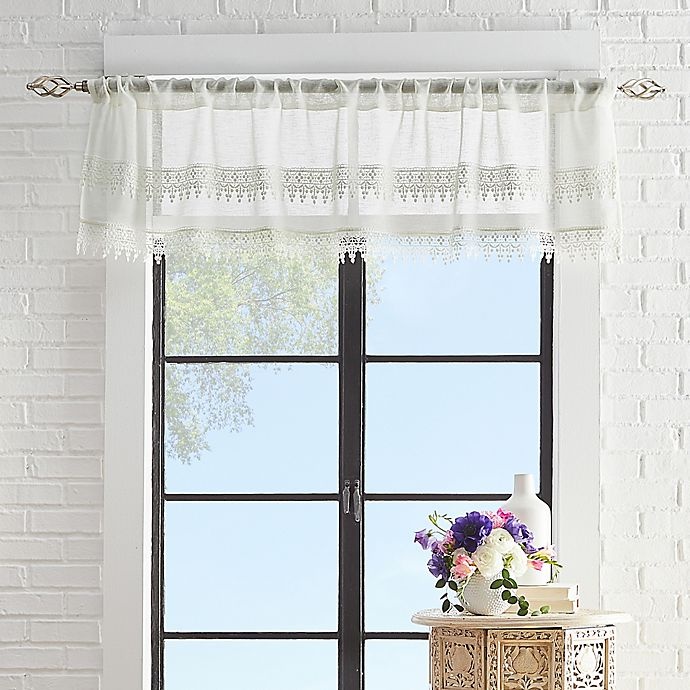 slide 1 of 1, Peri Home Liv Tailored Rod-Pocket Window Valance - Ivory, 1 ct