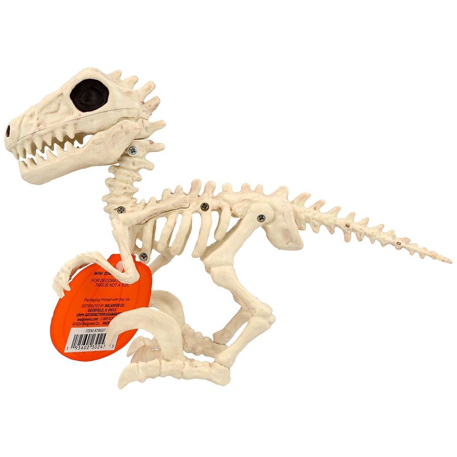 slide 4 of 5, Happy Halloween Mini Dino Skeleton, 1 ct