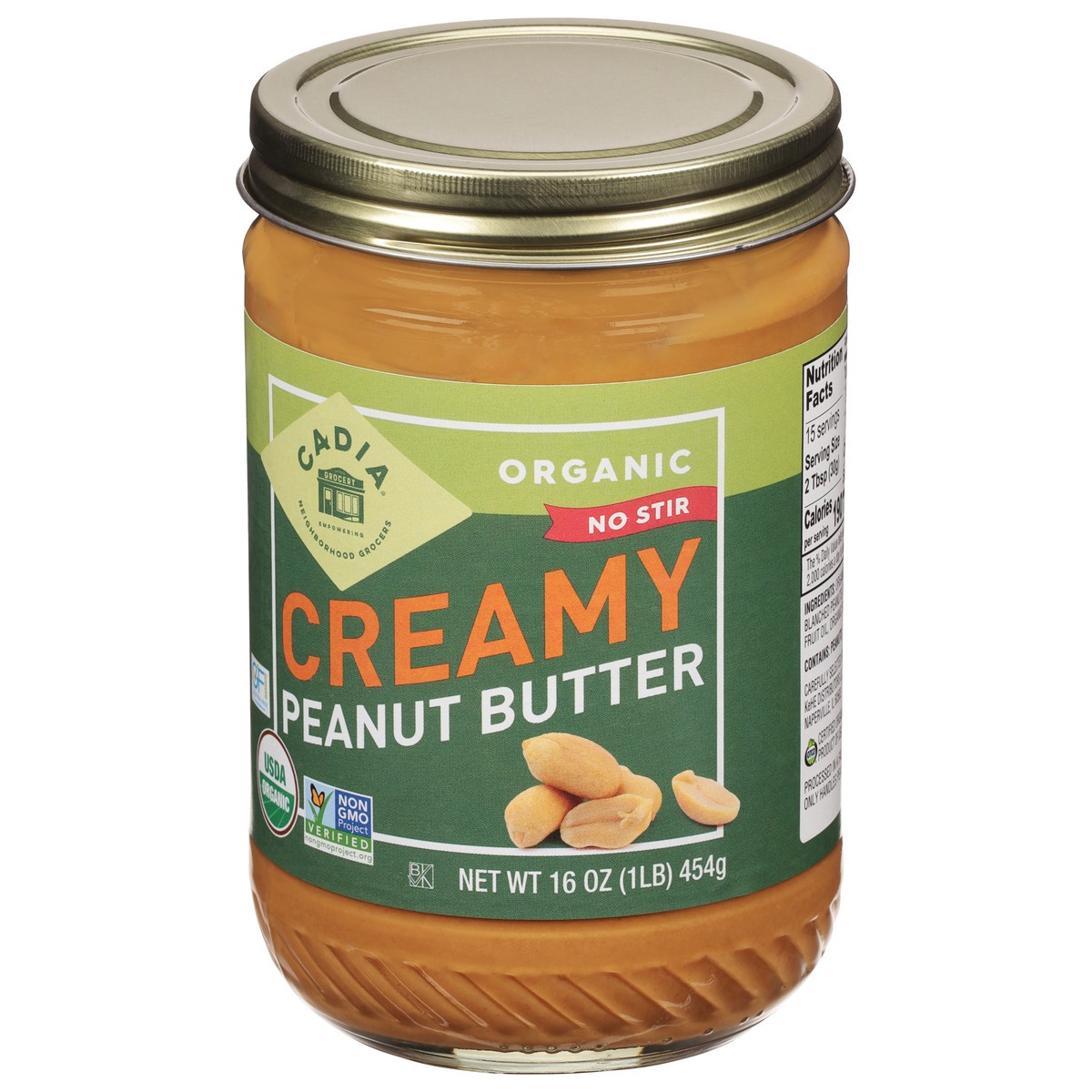 slide 9 of 9, Cadia Organic Creamy Peanut Butter 16 oz, 16 oz