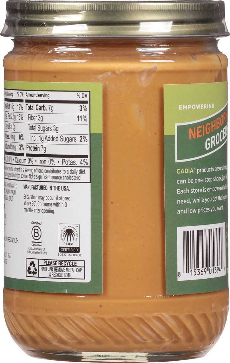 slide 2 of 9, Cadia Organic Creamy Peanut Butter 16 oz, 16 oz