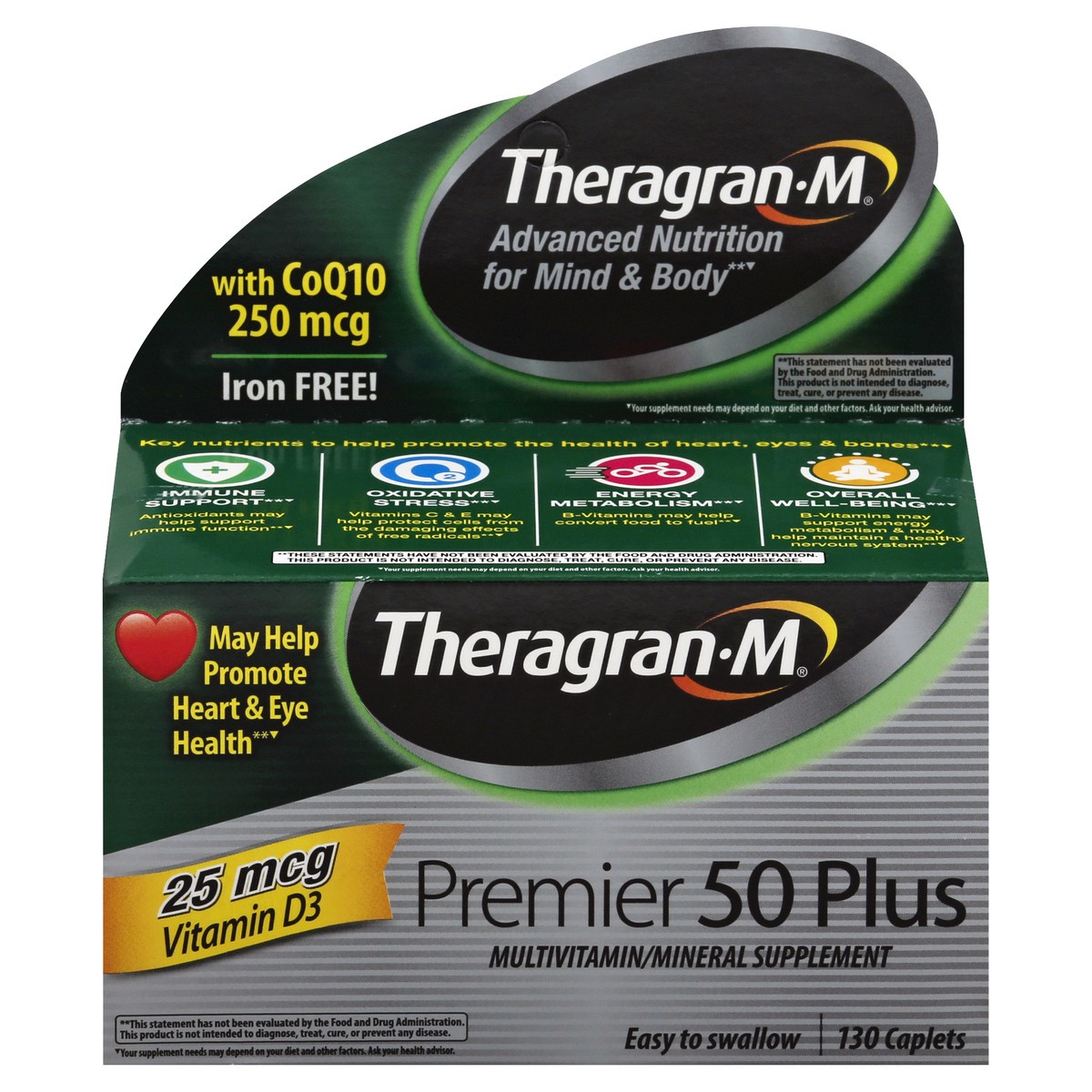 slide 7 of 12, Theragran M Premier 50 Plus 130 ea, 130 ct