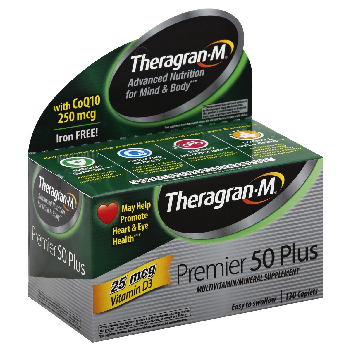 slide 9 of 12, Theragran M Premier 50 Plus 130 ea, 130 ct