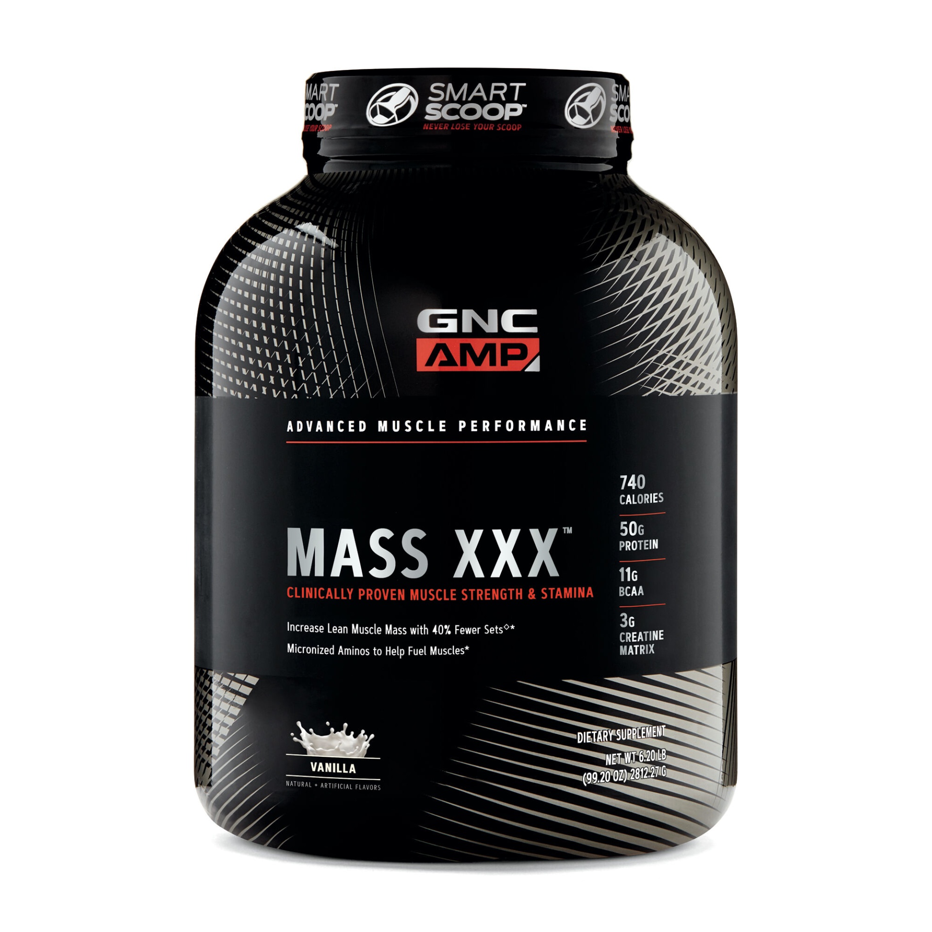 slide 1 of 1, GNC AMP Mass XXX - Vanilla, 6.2 lb