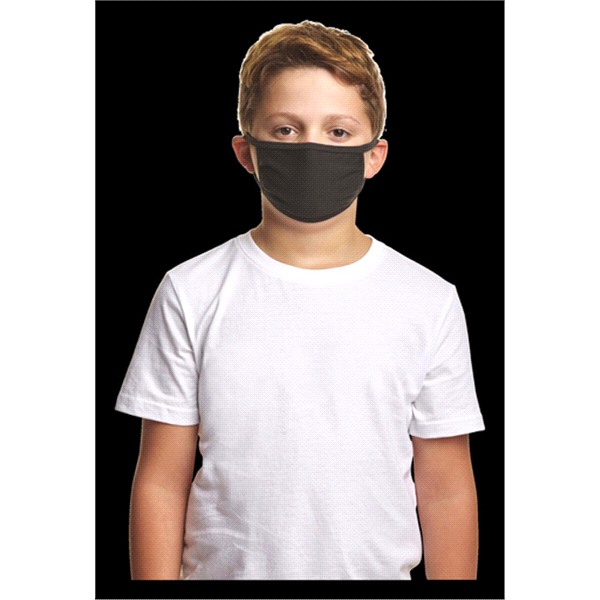 slide 1 of 1, Hanes Youth Face Mask Black, One Size