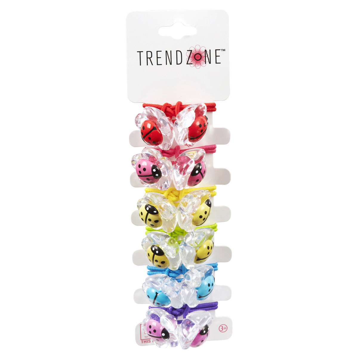 slide 1 of 1, TrendZone Ladybug Ponytail Holders, 6 ct