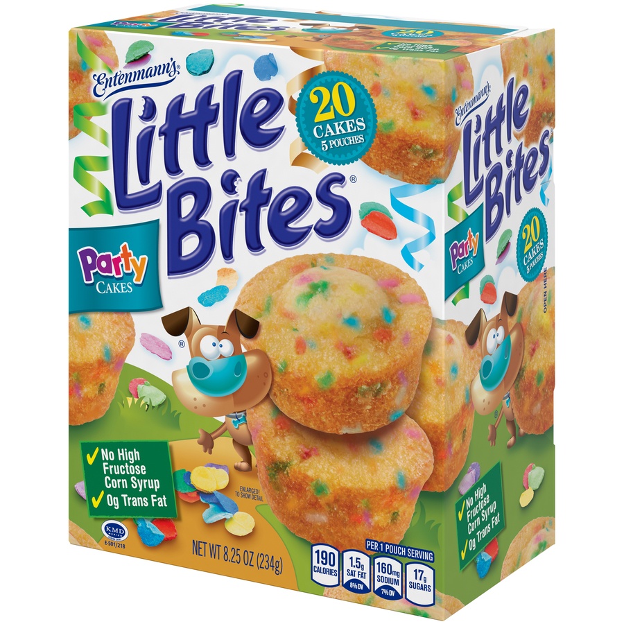 slide 4 of 8, Entenmann’s Little Bites Party Cake Muffins, 8.25 oz