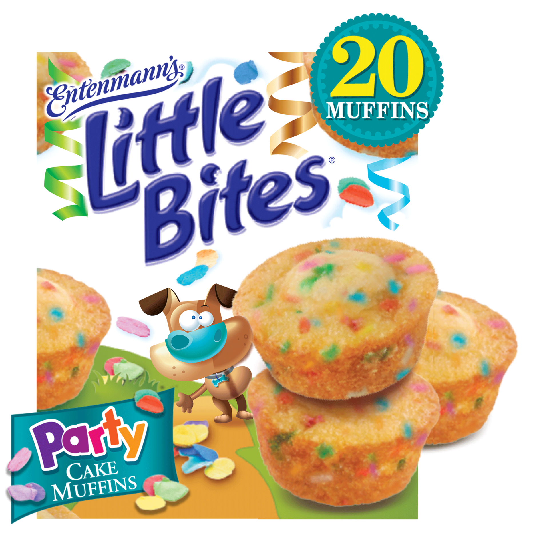 slide 1 of 5, Entenmann's Little Bites Party Cake Vanilla and Sprinkles Mini Muffins, 5 packs, 8.25 oz, 5 ct