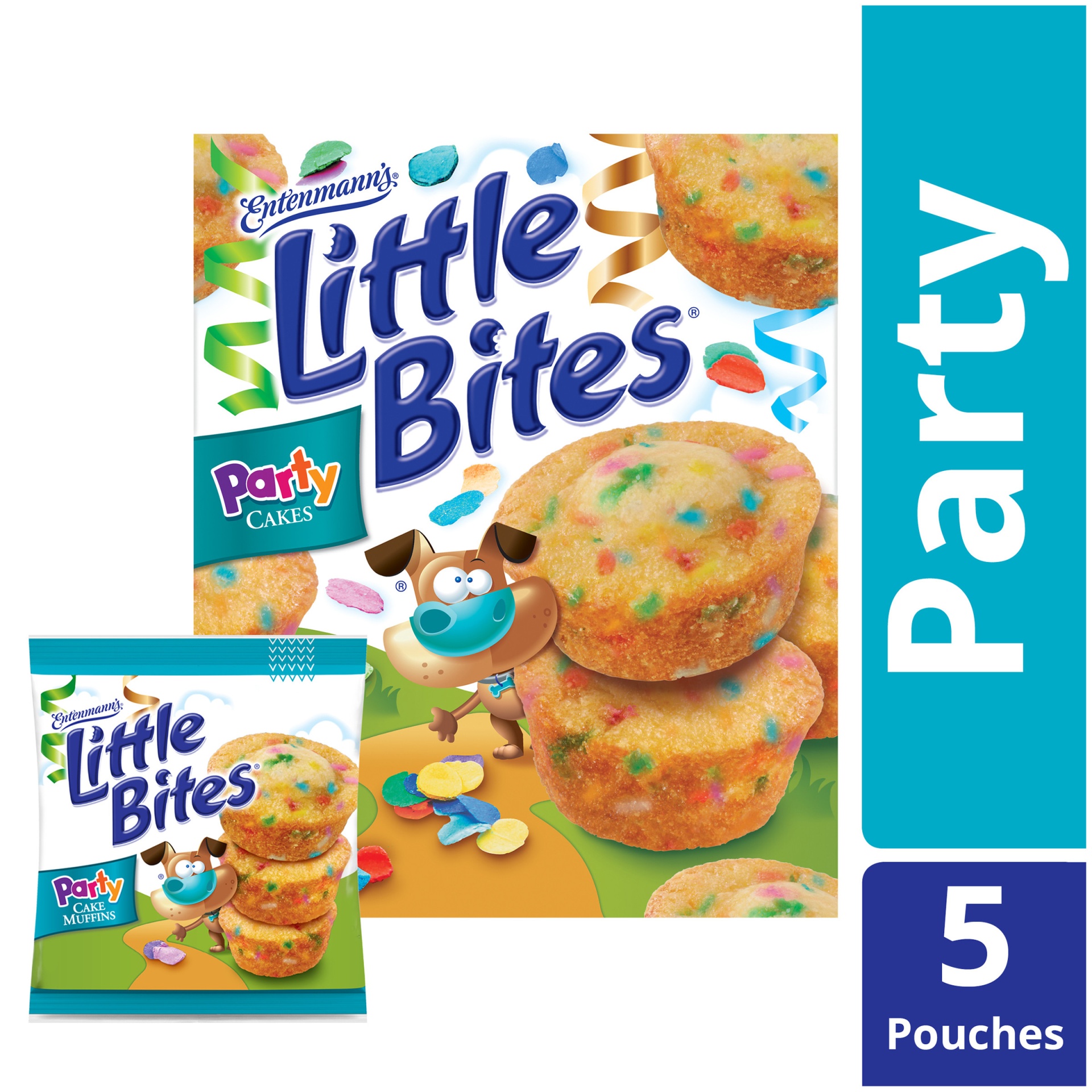 slide 1 of 8, Entenmann’s Little Bites Party Cake Muffins, 8.25 oz
