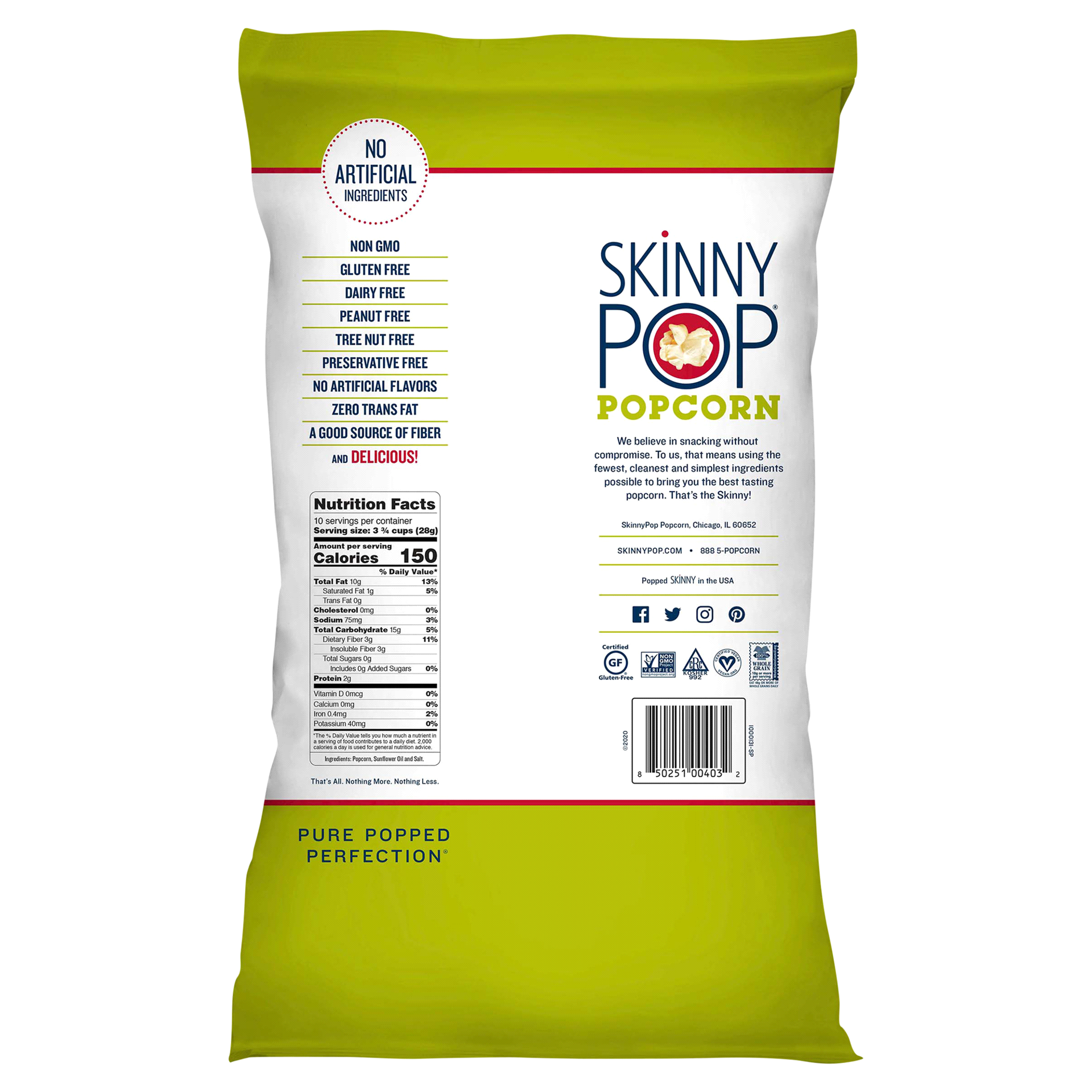 slide 2 of 13, SkinnyPop Original Popcorn, 10 oz