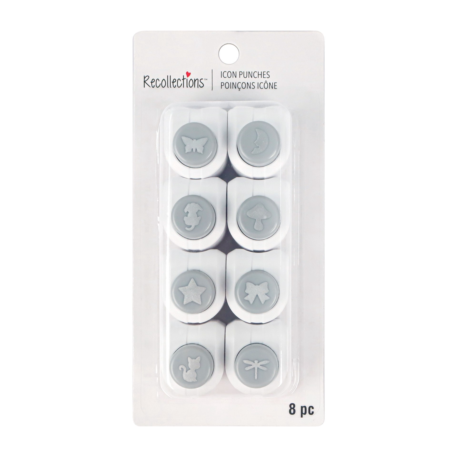 slide 2 of 6, 8 Piece Icon Punch Set By Recollections, 8 ct