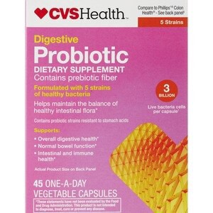 slide 1 of 1, CVS Health Digestive Probiotic Capsules, 45 Ct, 45 ct