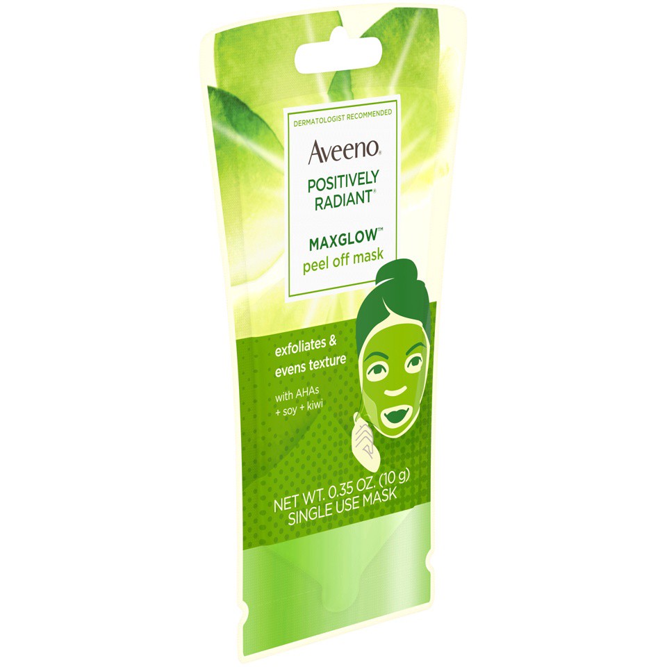 slide 6 of 6, Aveeno Positively Radiant MaxGlow Peel Off Face Mask, 0.35 oz, 0.35 oz