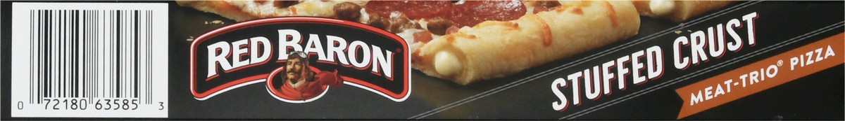 slide 4 of 10, Red Baron Pizza, Stuffed Crust Meat-Trio 21.90 oz., 21.9 oz