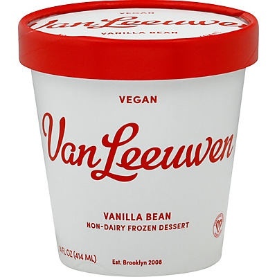 slide 1 of 1, Van Leeuwen Vegan Vanilla Bean Non-Dairy Frozen Dessert, 14 oz