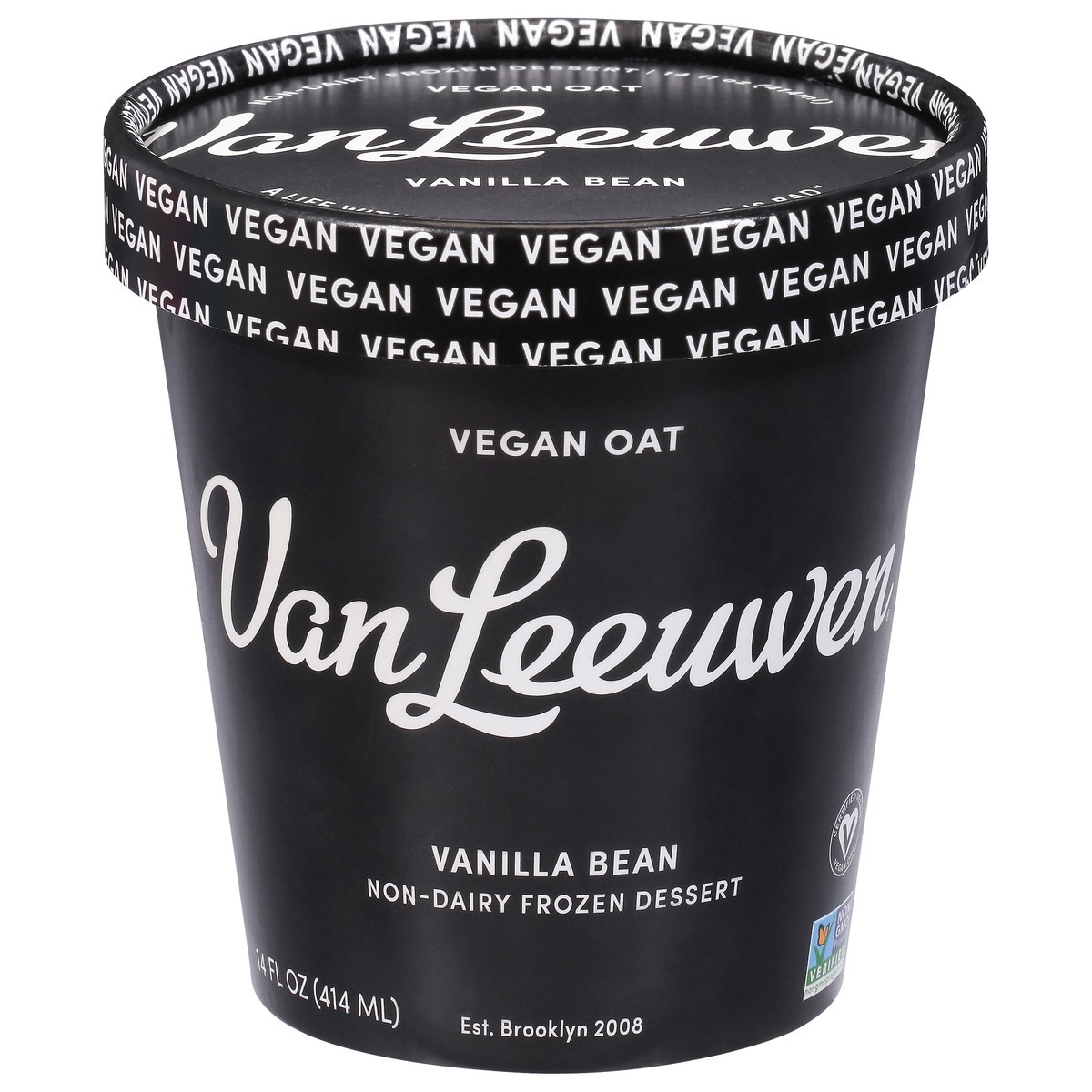 slide 1 of 11, Van Leeuwen Non-Dairy Vanilla Bean Frozen Dessert 14 fl oz, 14 fl oz