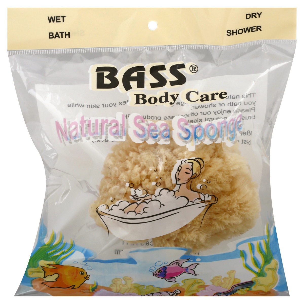 slide 1 of 1, Bass Sea Sponge, Natural, Body Care, 1 ct