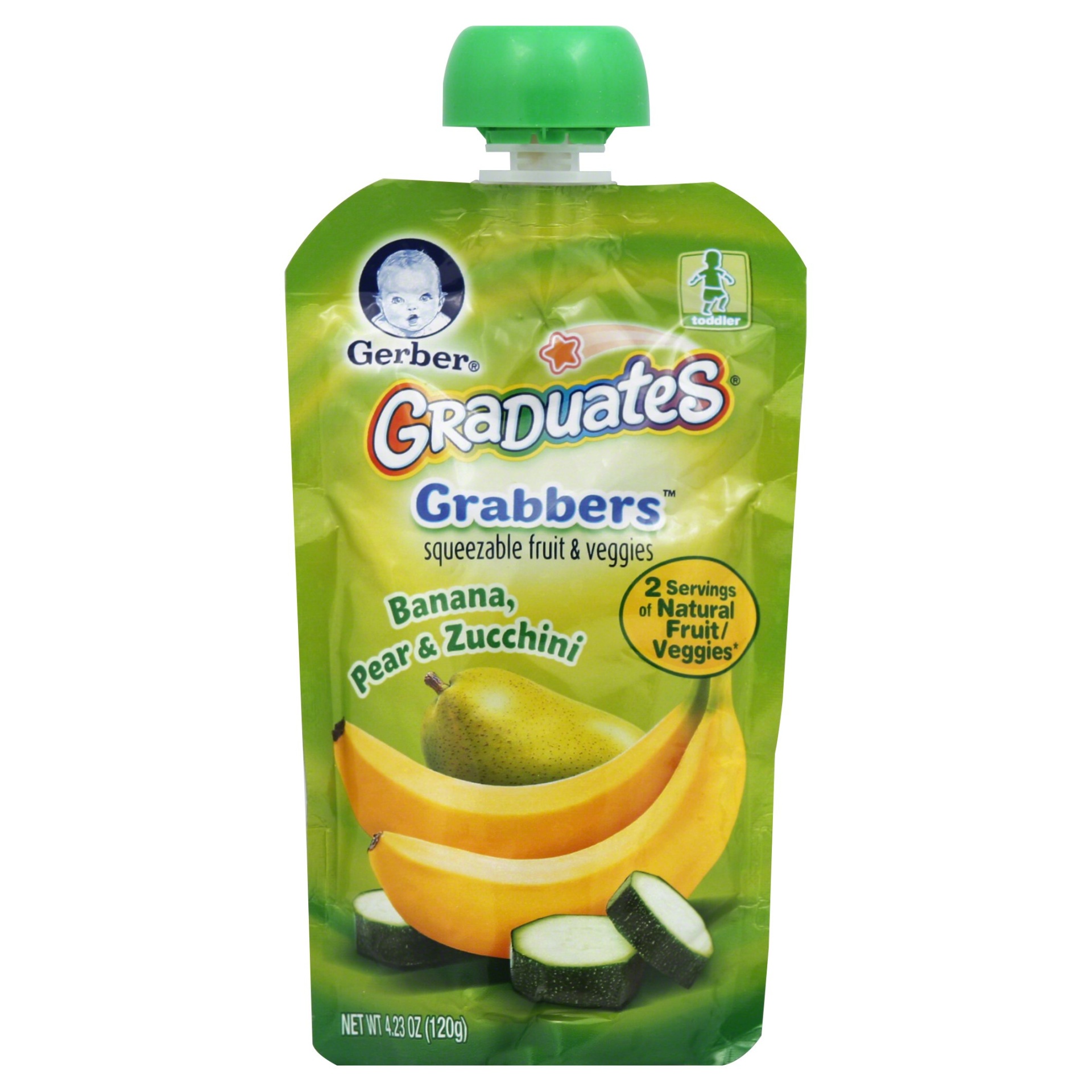 slide 1 of 2, Gerber Baby Food - Fruit And Vegetable, Banana, 4.23 oz