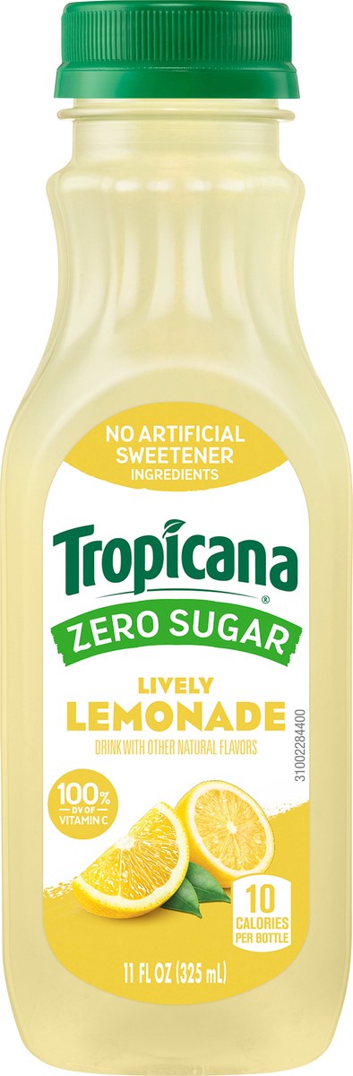 slide 8 of 8, Tropicana Premium Zero Sugar Lively Lemonade, 11 oz
