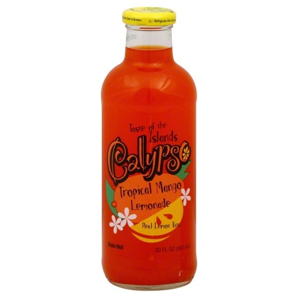 slide 1 of 1, Calypso Tropical Mango Lemonade Glass Bottle, 20 fl oz