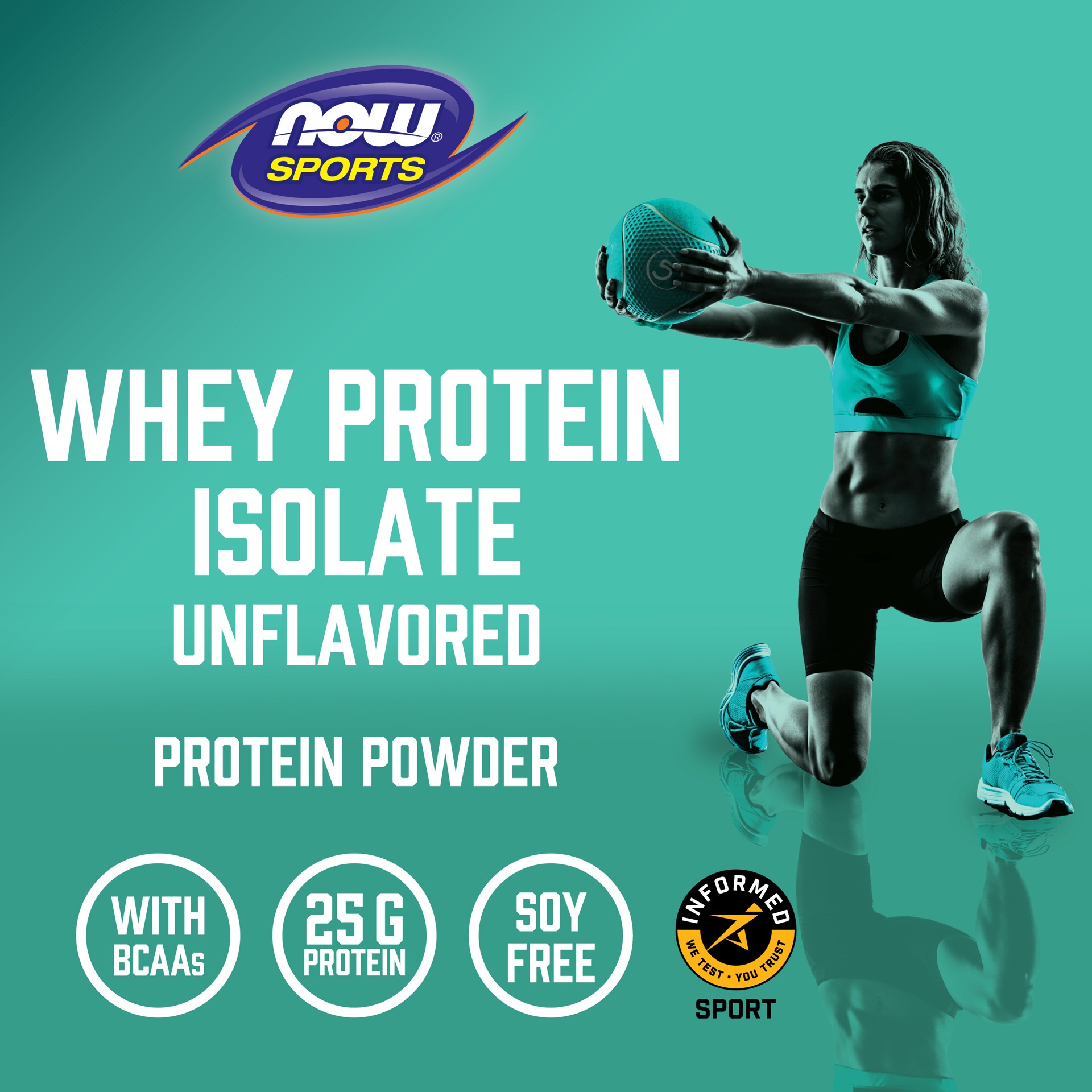 slide 3 of 5, NOW Whey Protein Isolate, Unflavored Powder - 1.2 lb., 1 ct