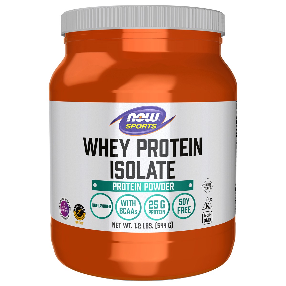 slide 1 of 5, NOW Whey Protein Isolate, Unflavored Powder - 1.2 lb., 1 ct