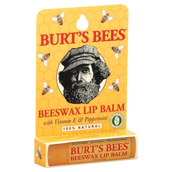 slide 1 of 1, Burt's Bees Wax Lip Balm Vitamin E & Peppermint, 1 ct