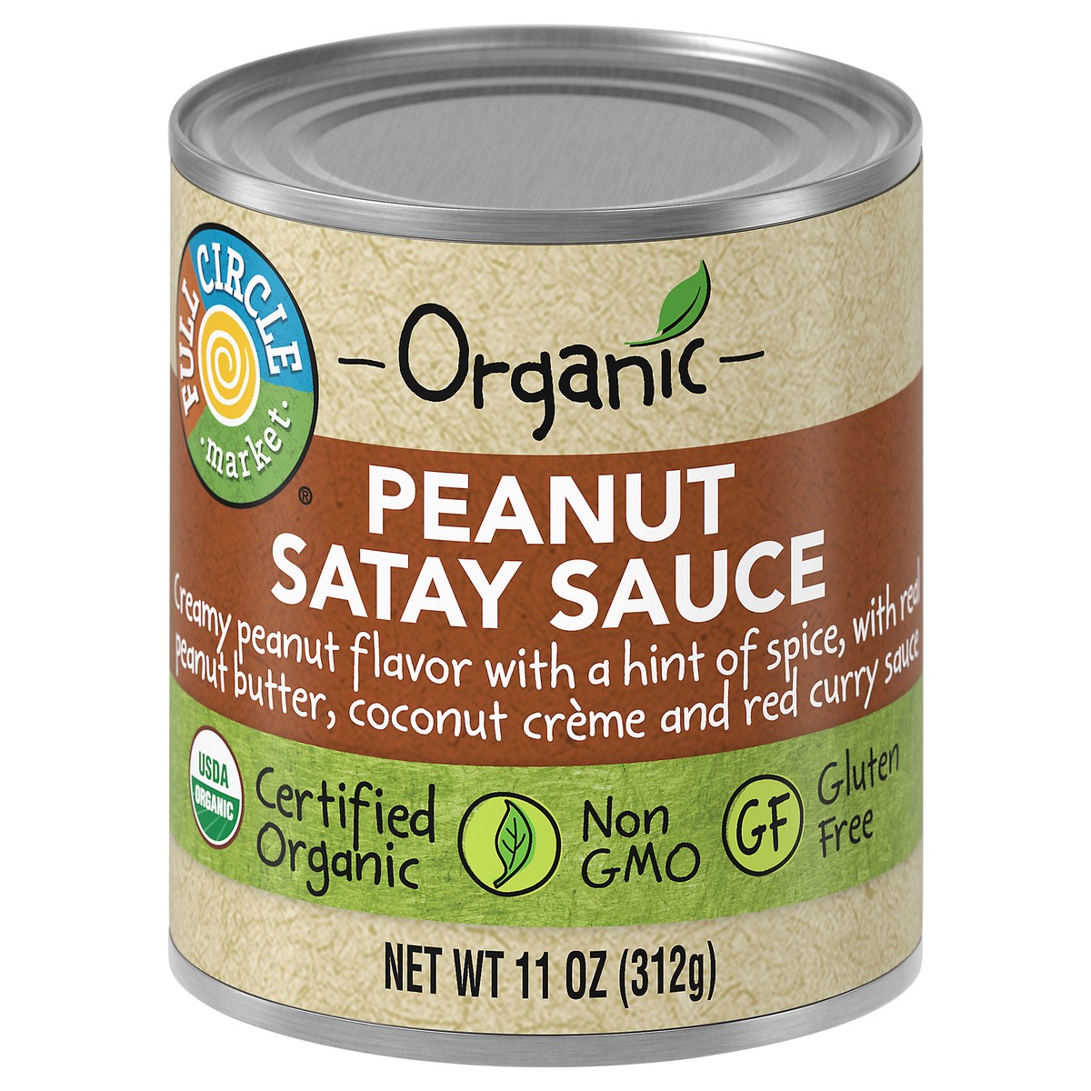 slide 1 of 4, Full Circle Market Organic Peanut Satay Sauce 11 oz, 11 oz