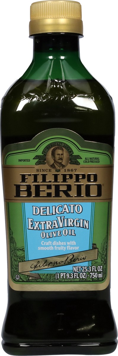 slide 7 of 14, Filippo Berio Extra Virgin Delicato Olive Oil 25.3 fl oz, 25.3 fl oz