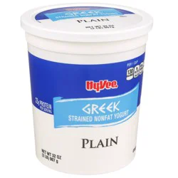 Hy-vee Plain Greek Strained Nonfat Yogurt