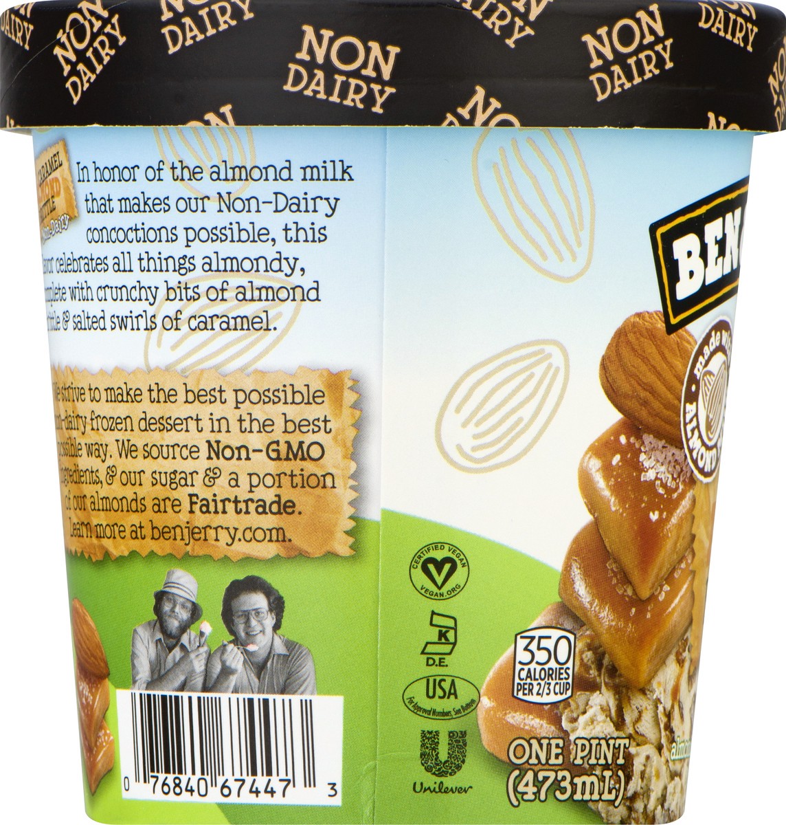 slide 3 of 6, Ben & Jerry's Non-dairy Caramel Almond Brittle, 16 oz