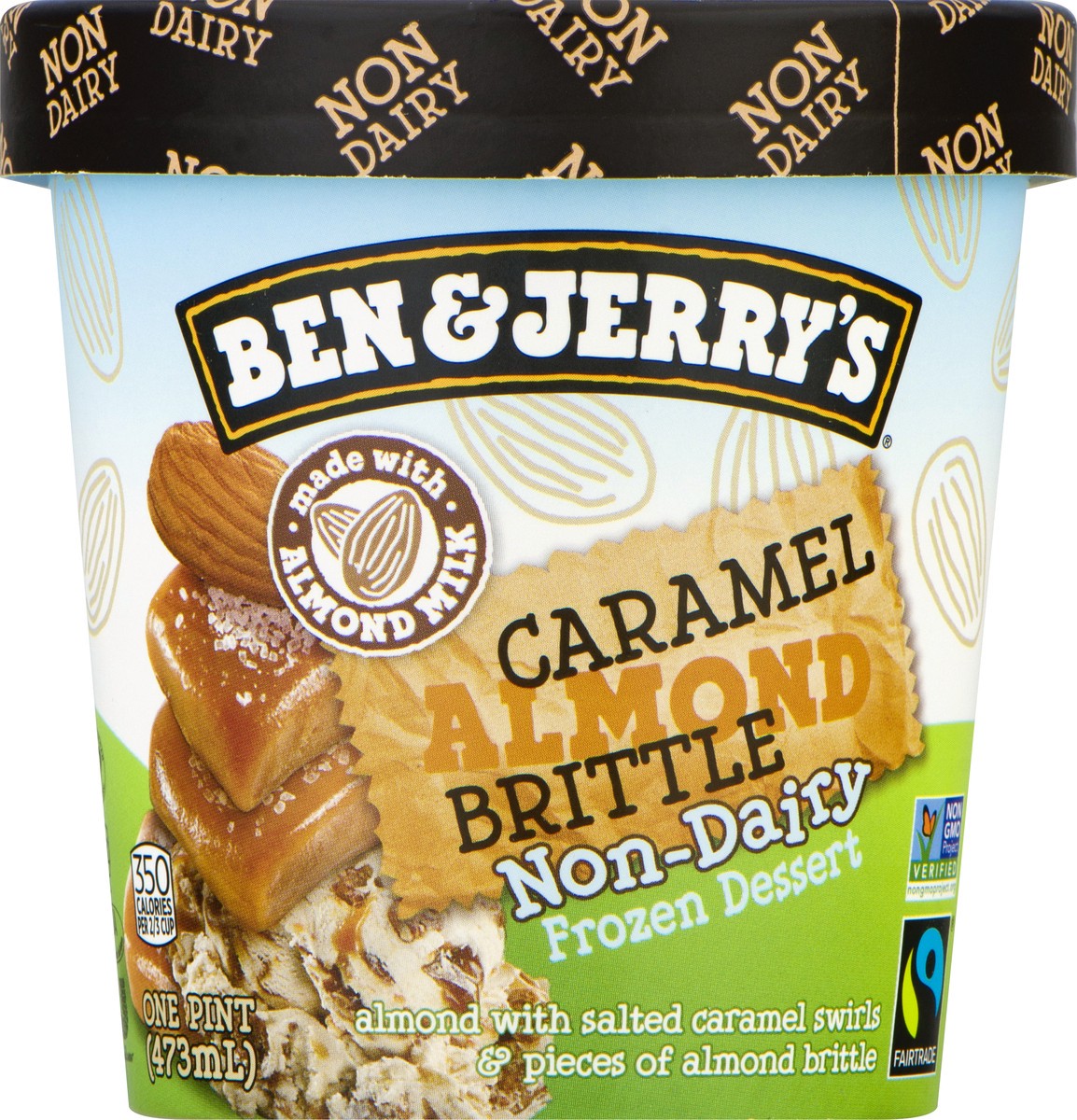 slide 5 of 6, Ben & Jerry's Non-dairy Caramel Almond Brittle, 16 oz