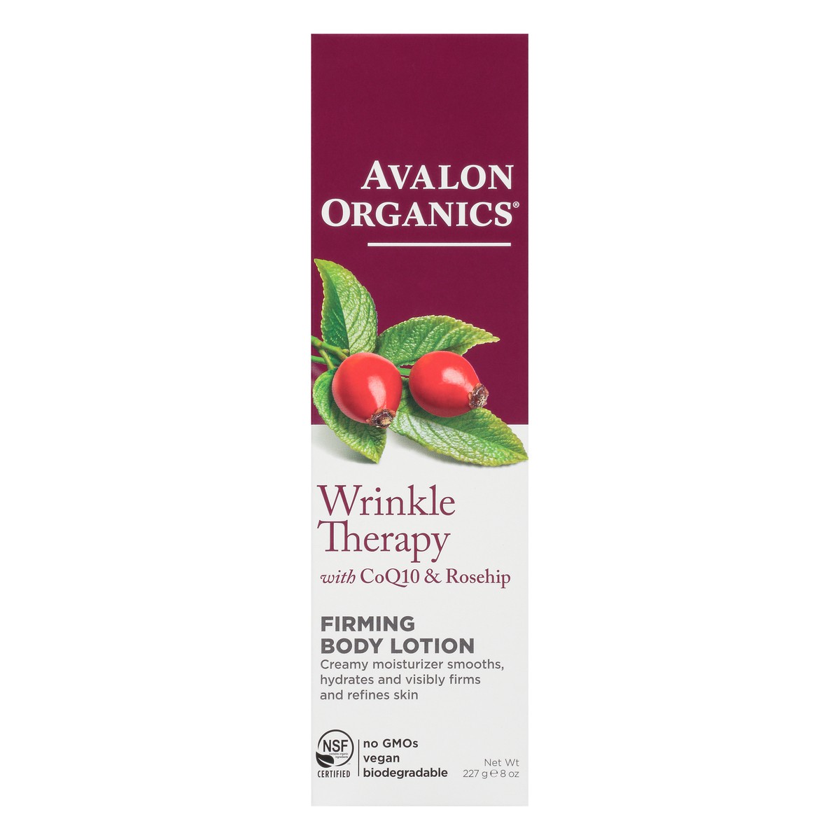 slide 3 of 9, Avalon Organics Wrinkle Therapy with CoQ10 & Rosehip Firming Body Lotion 8 oz. Box, 8 oz