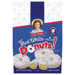Snack Cakes, Little Debbie Family Pack Red, White and Blue Mini Donuts (bagged)