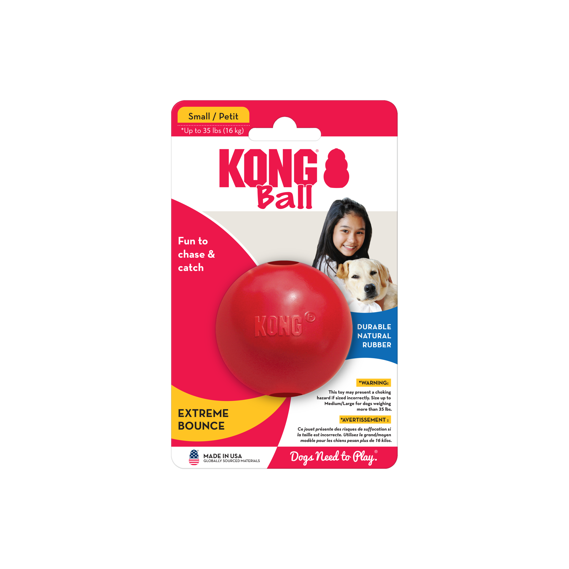 slide 3 of 4, KONG Ball w/Hole Sm, 1 ct