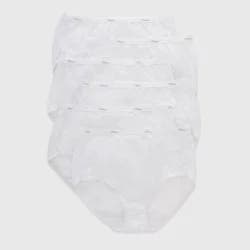 Hanes Women's No Ride Up Cotton Briefs, White, Size 8