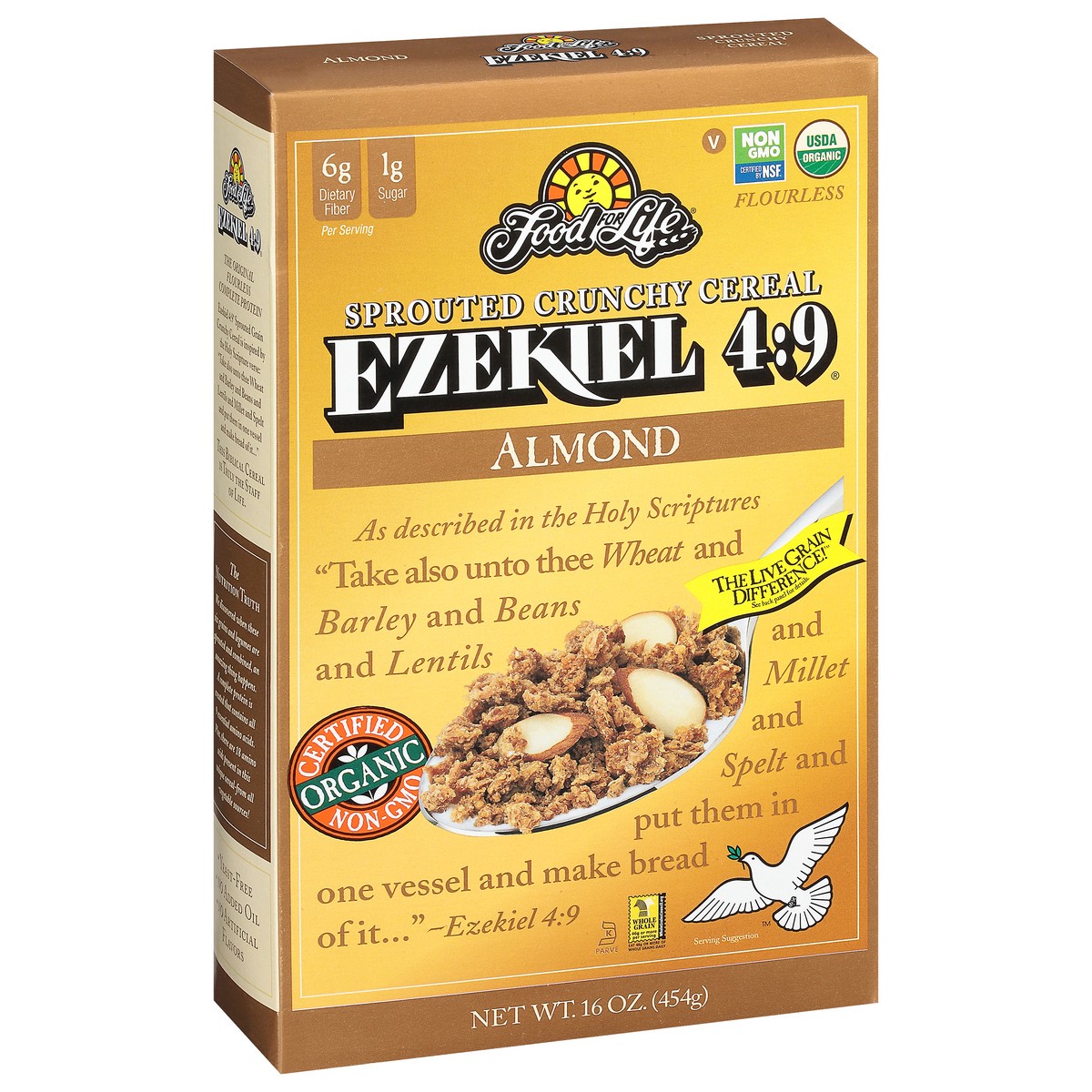 slide 7 of 9, Ezekiel 4:9 Sprouted Crunchy Almond Cereal 16 oz, 16 oz