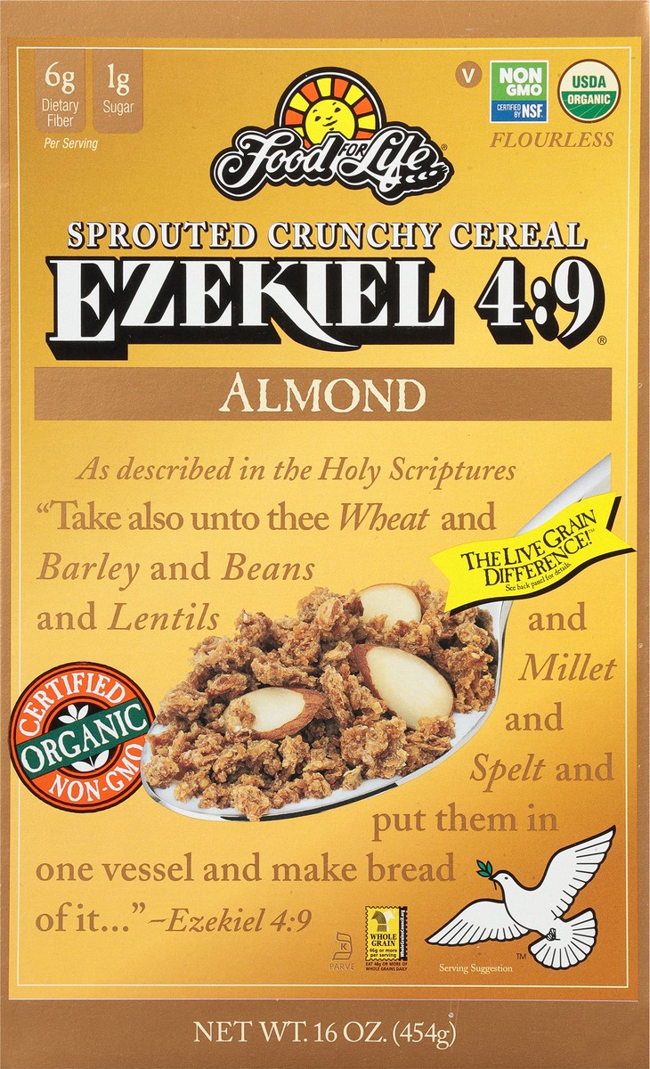 slide 8 of 9, Ezekiel 4:9 Sprouted Crunchy Almond Cereal 16 oz, 16 oz