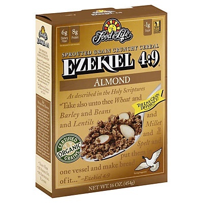 slide 1 of 9, Food for Life Ezekiel 4:9 Sprouted Whole Grain Cereal With Almonds, 16 oz