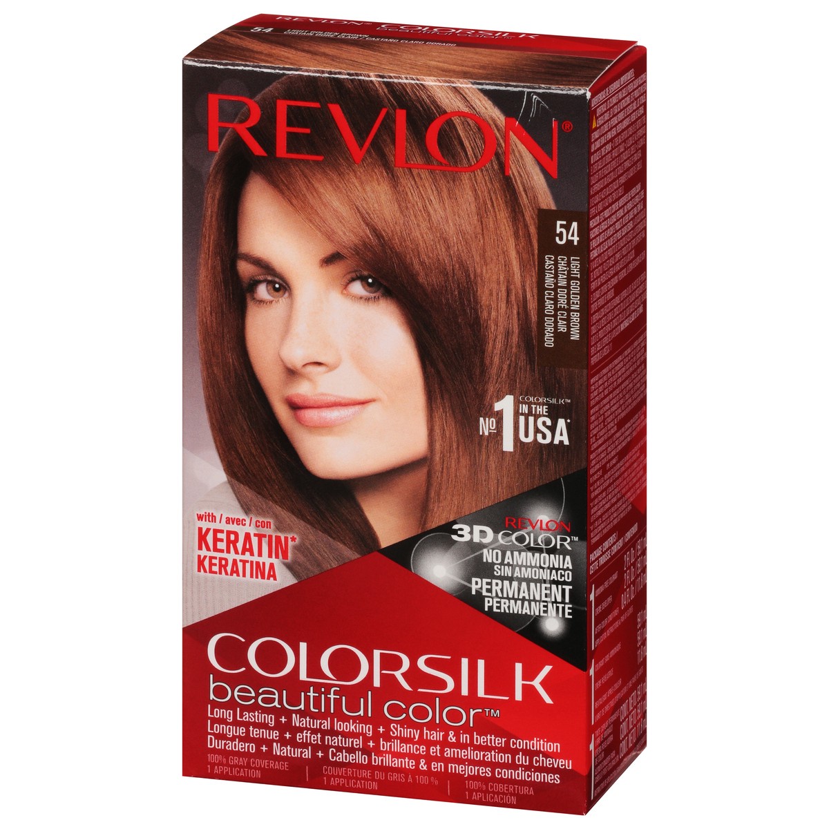 slide 8 of 13, Revlon ColorSilk Beautiful Color Light Golden Brown 54 Hair Color 1 ea, 1 ct