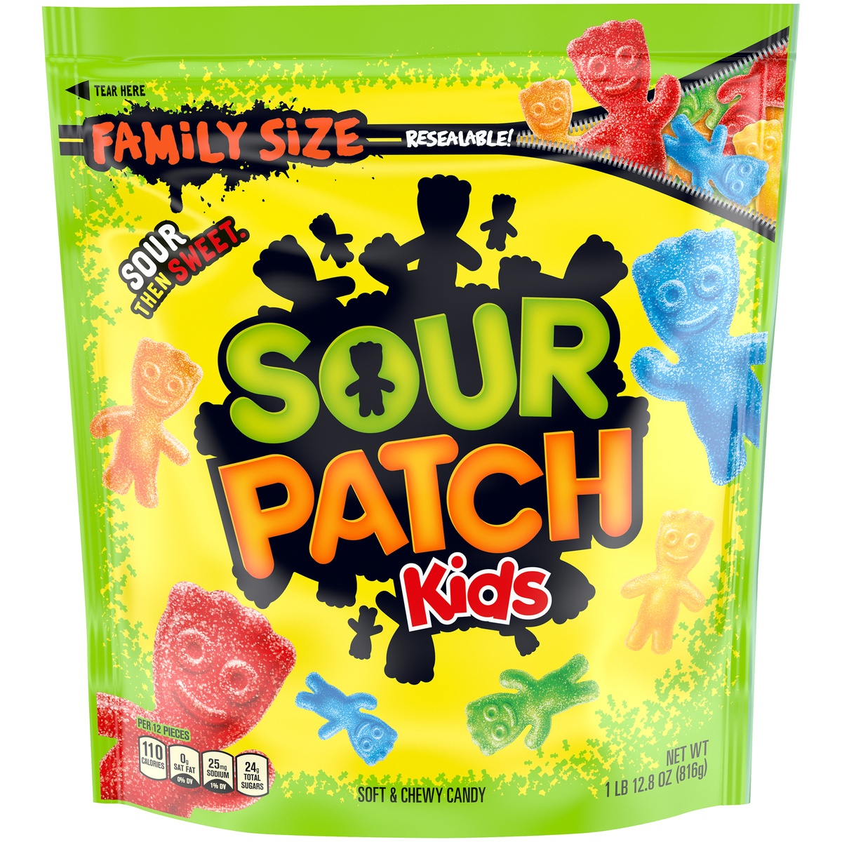 slide 1 of 11, Sour Patch Kids Soft & Chewy Candy, 1.8 lb