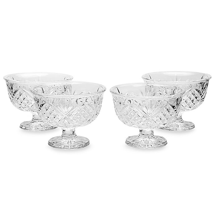 slide 1 of 1, Godinger Dublin Crystal Ice Cream Dishes, 4 ct