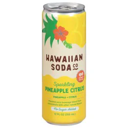 Hawaiian Soda Co Sparkling Pineapple Citrus - 12 oz
