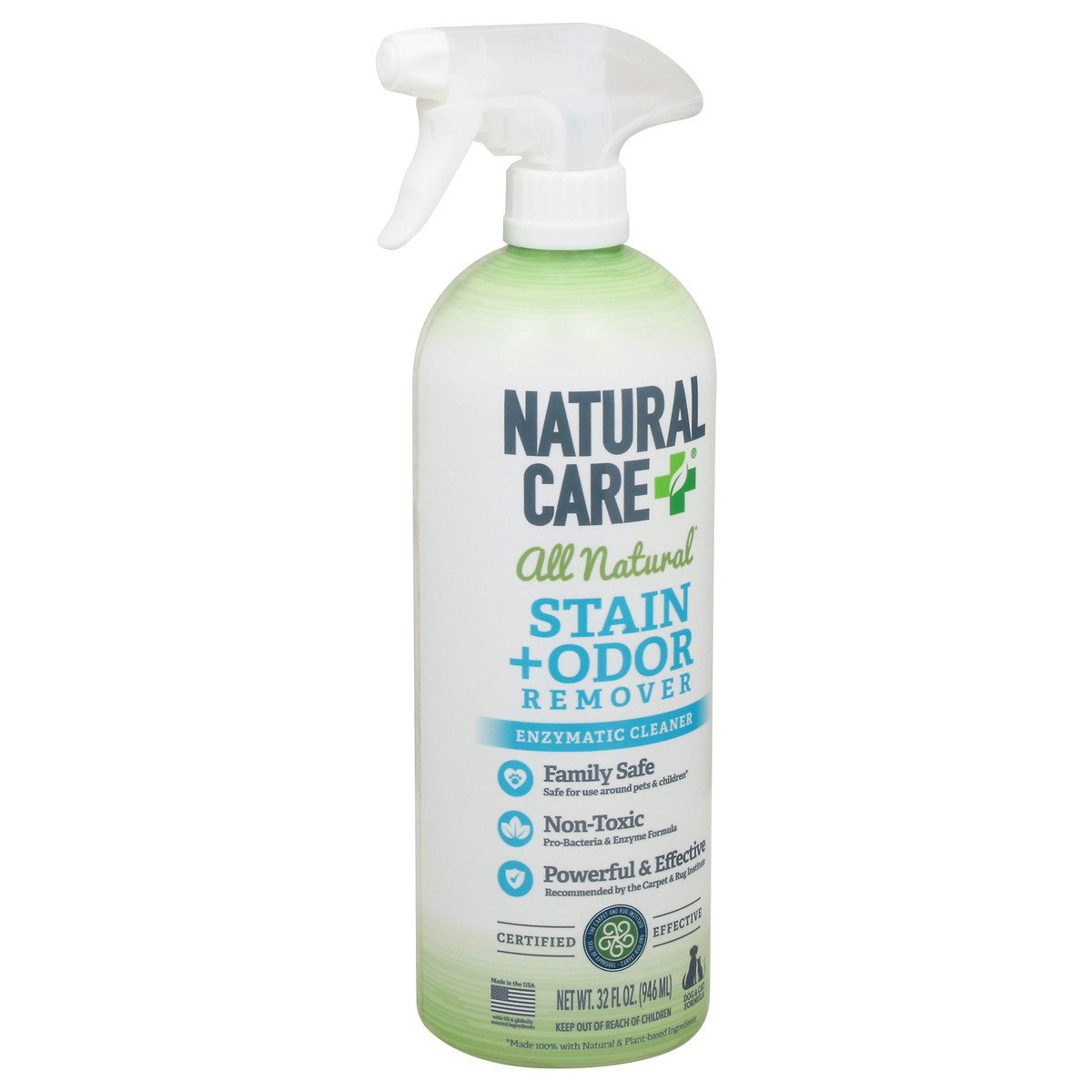 slide 3 of 11, Natural Care + All Natural Enzymatic Cleaner Stain + Odor Remover 32 oz, 32 oz