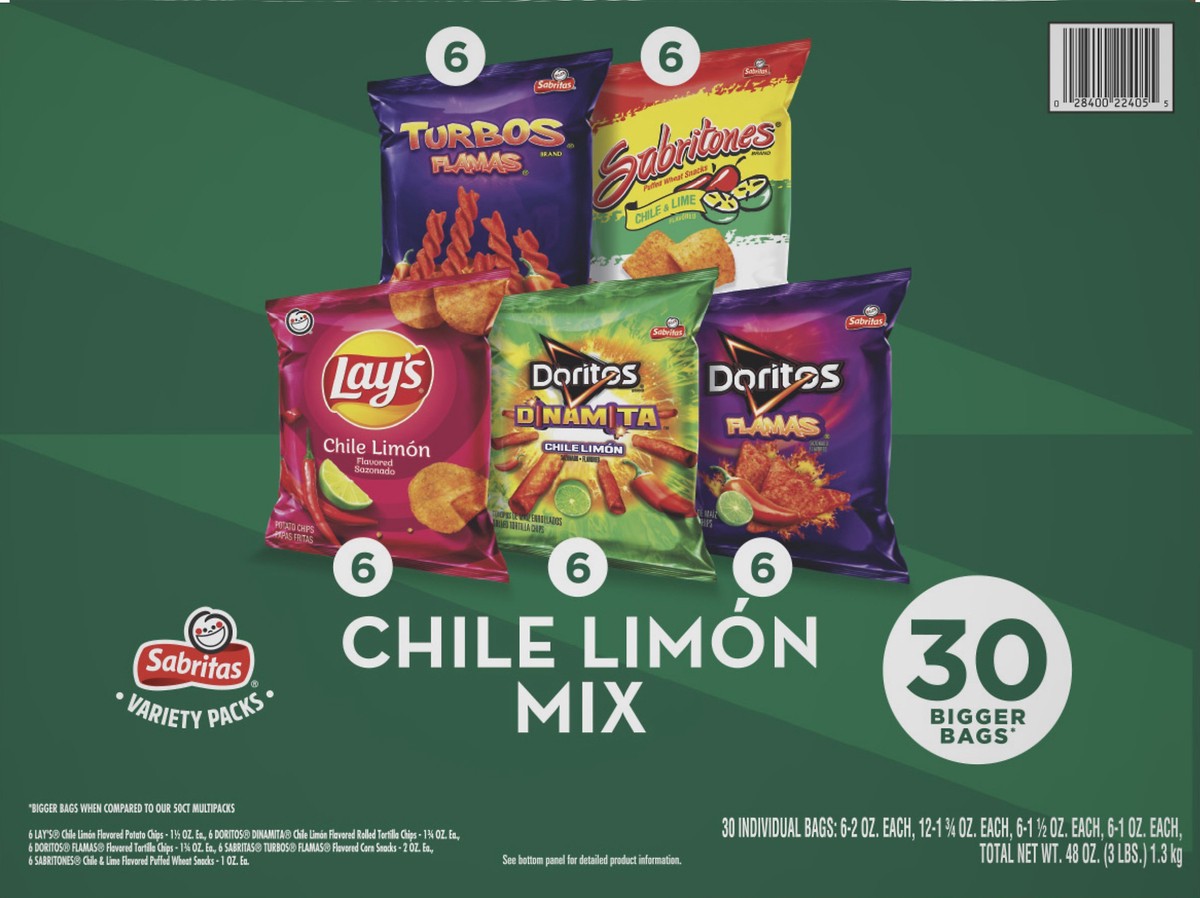 slide 10 of 10, Frito-Lay Snacks Chile Limon Mix Variety - 30 ct, 30 ct