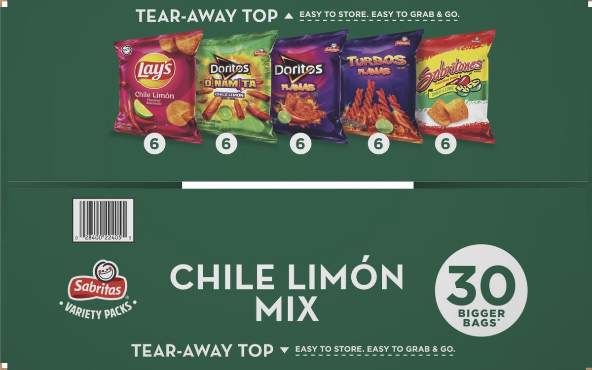 slide 5 of 10, Frito-Lay Snacks Chile Limon Mix Variety - 30 ct, 30 ct