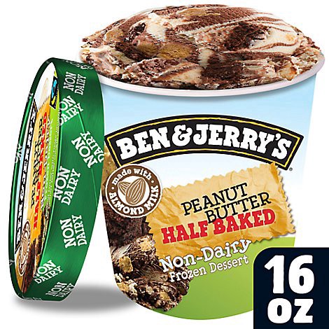 slide 1 of 1, Ben & Jerry's Peanut Butter Half Baked Non Dairy Frozen Dessert - 16 Oz, 16 oz